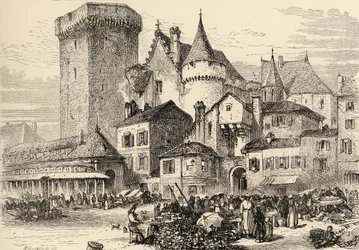 Angouleme, Francja, ilustracja z "Obrazów hiszpańskich" autorstwa ks. Samuela Manninga